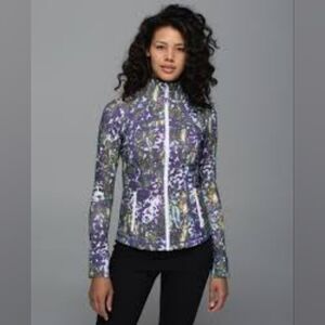 Lululemon Purple Green Floral Sport White Multi Define Full Zip Front Jacket 4